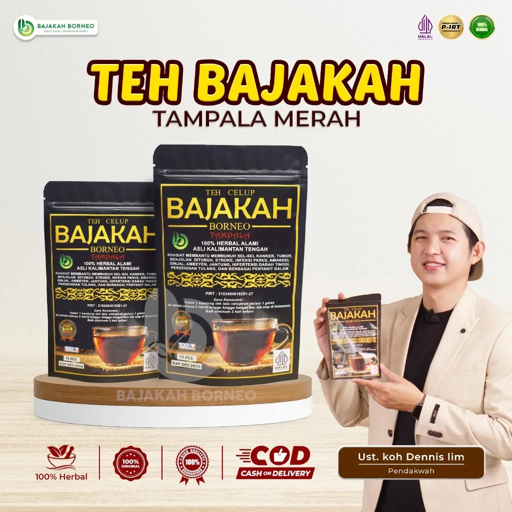 Teh Bajakah Asli Kalimantan Borneo - Bantu Atasi Benjolan Asam Lambung Hipertensi - Herbal Tradisional Beli 2 Gratis 1 100% Original