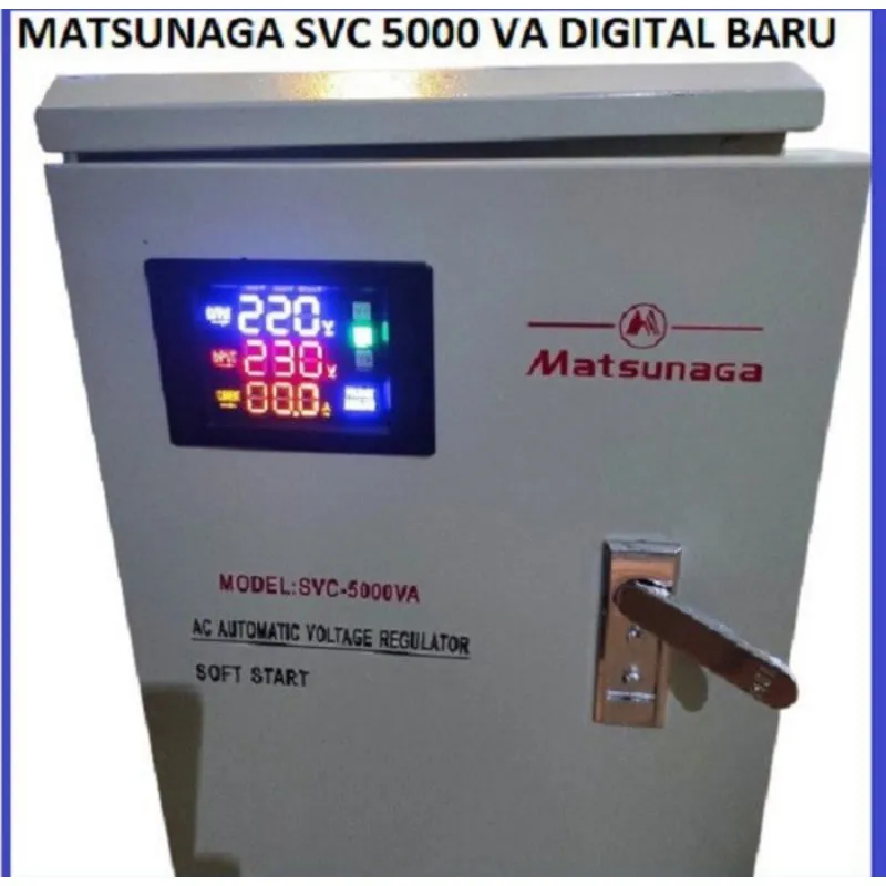 Matsunaga Stavol Stabilizer 5000 Watt 5KVA New DIGITAL Penstabil 220v