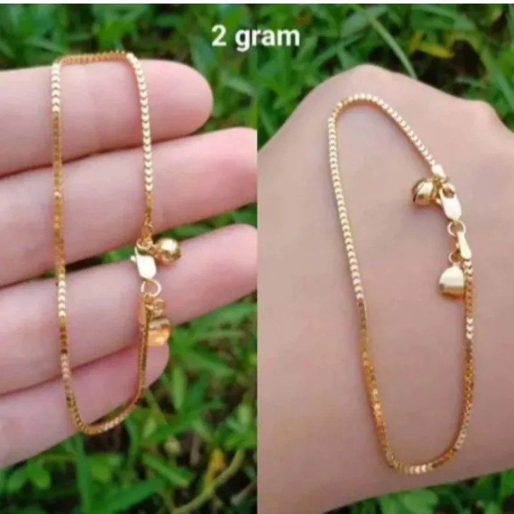 Gelang tangan italy titanium perhiasan wanita dewasa anti karat