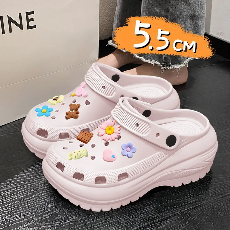 Sandal anak baru model sepatu untuk anak perempuan Classic Mega Crush Clog Wanita Cross