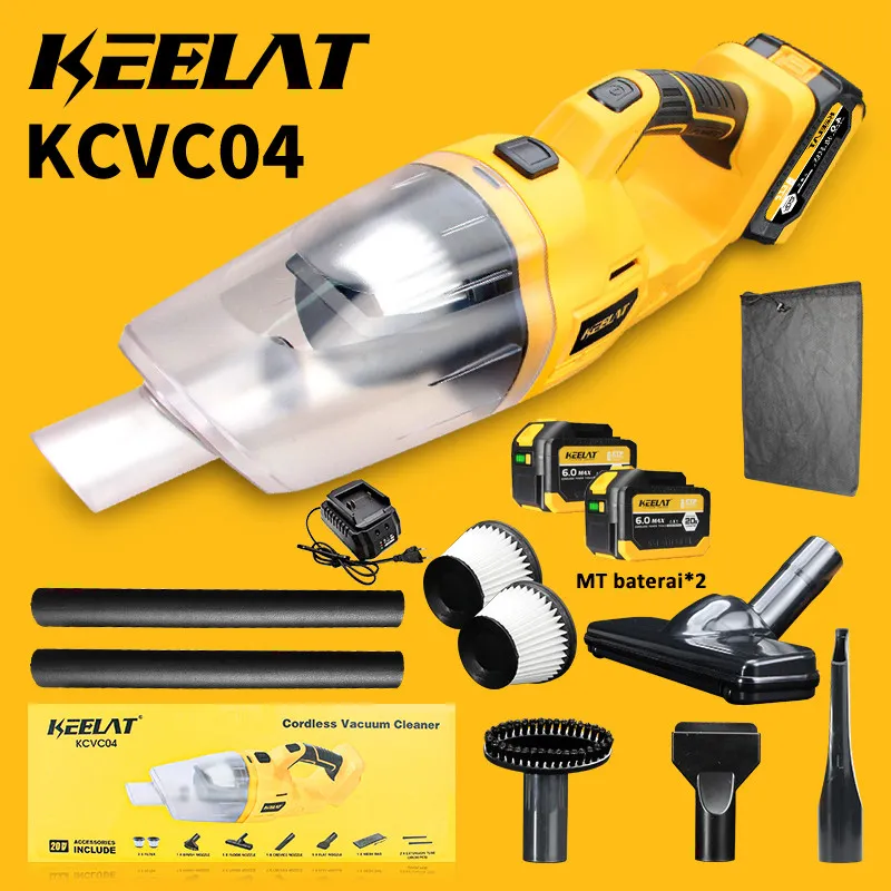 KEELAT KCVC04 6 IN 1 Vacuum Cleaner Portable Alat Penyedot Debu Serbaguna Mobil Vakum Pembersih