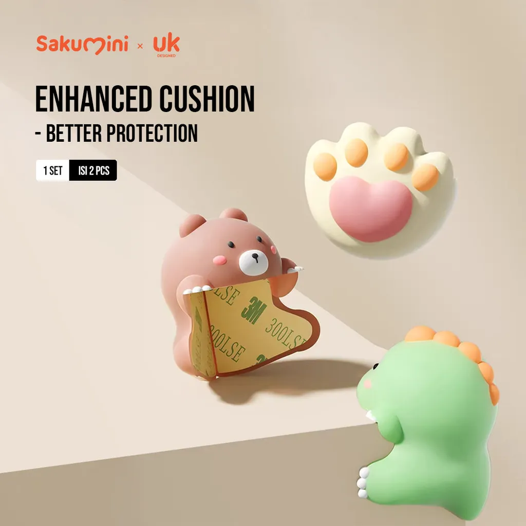Sakumini Pelindung Sudut Siku Meja Silikon Corner Protector Pengaman Sudut Anti Benturan Bayi Anak 2 Pcs