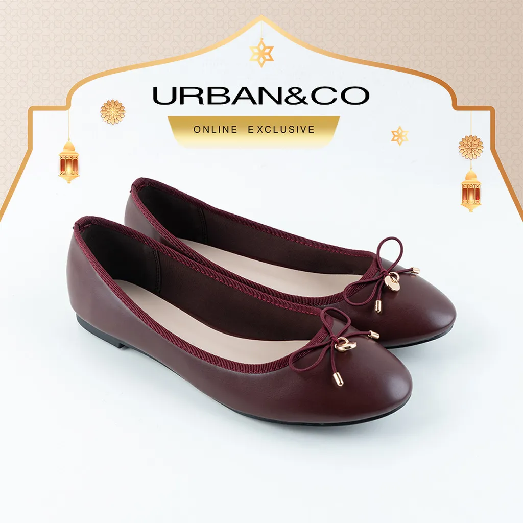 URBAN&CO Belvia Essentials Flatshoes Sepatu Kerja Slip On Wanita Kekinian