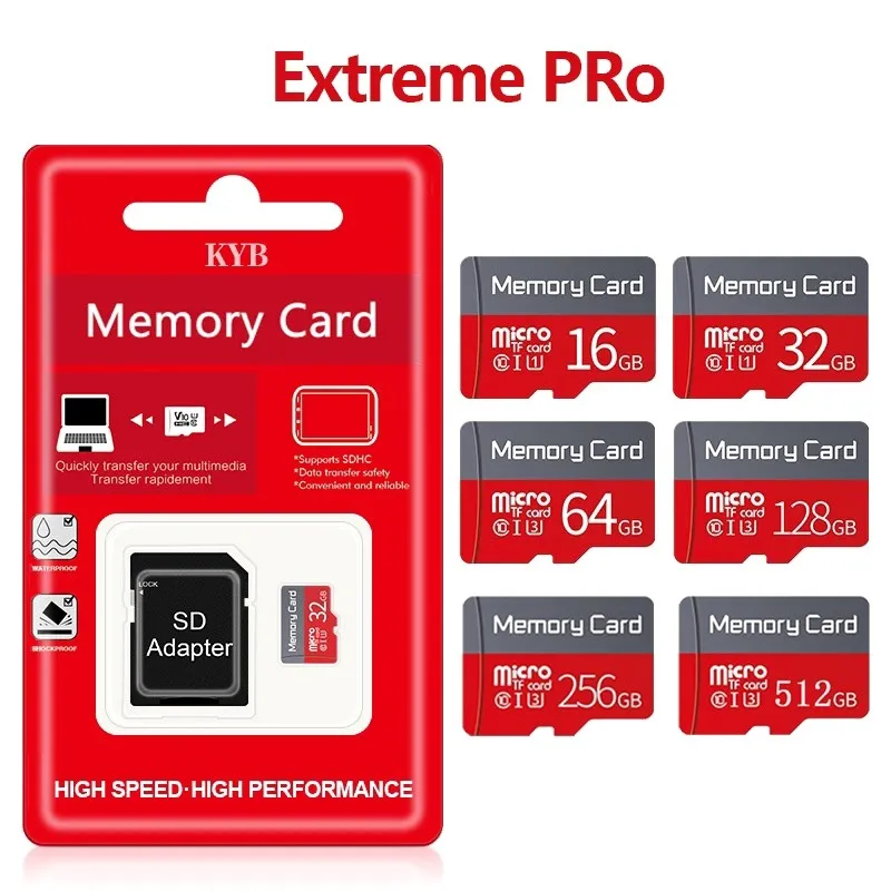 2025 KYB 100% ORI Memory Card MicroSD 16/32/64/128/256/512GB 120Mbps Class 10 Kartu Memori Garansi
