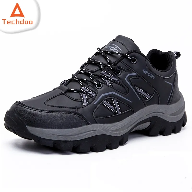 Techdoo Sepatu Gunung Pria Olahraga Cowok Shoes Hiking Adventure Outdoor Sepatu Sneakers Casual Anti Air MH208