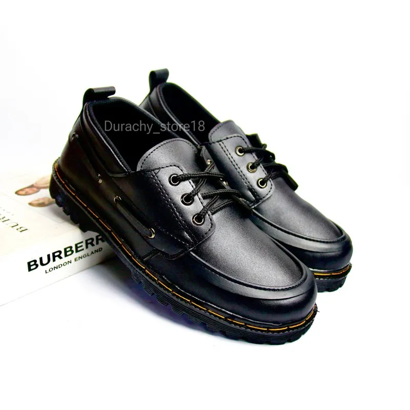 DURACHY Sepatu Formal Pria Low Boots Kulit Hitam | Itachi