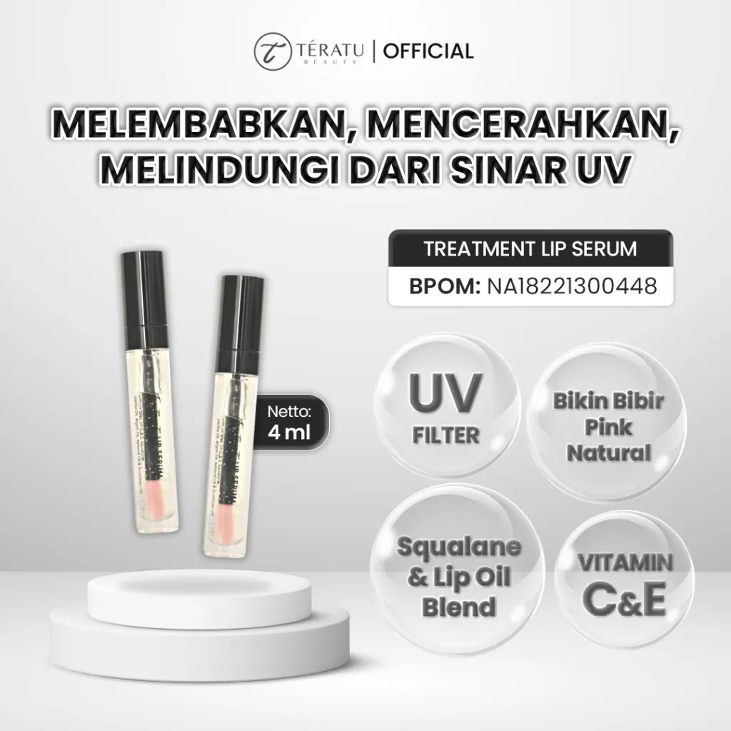 TERATU BEAUTY Treatment Lip Serum with UV Filter (Melembabkan, Mencerahkan dan UV Protection)