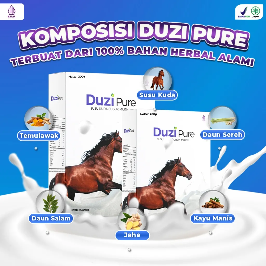 Duzi Pure - Susu Kuda Lombok Original Bubuk 200 Gram