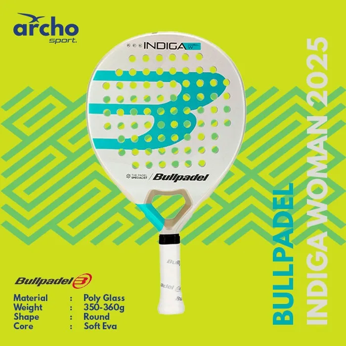 BULLPADEL INDIGA W 2025 Woman Women Padel Racket / Raket Padel - ORIGINAL 100%