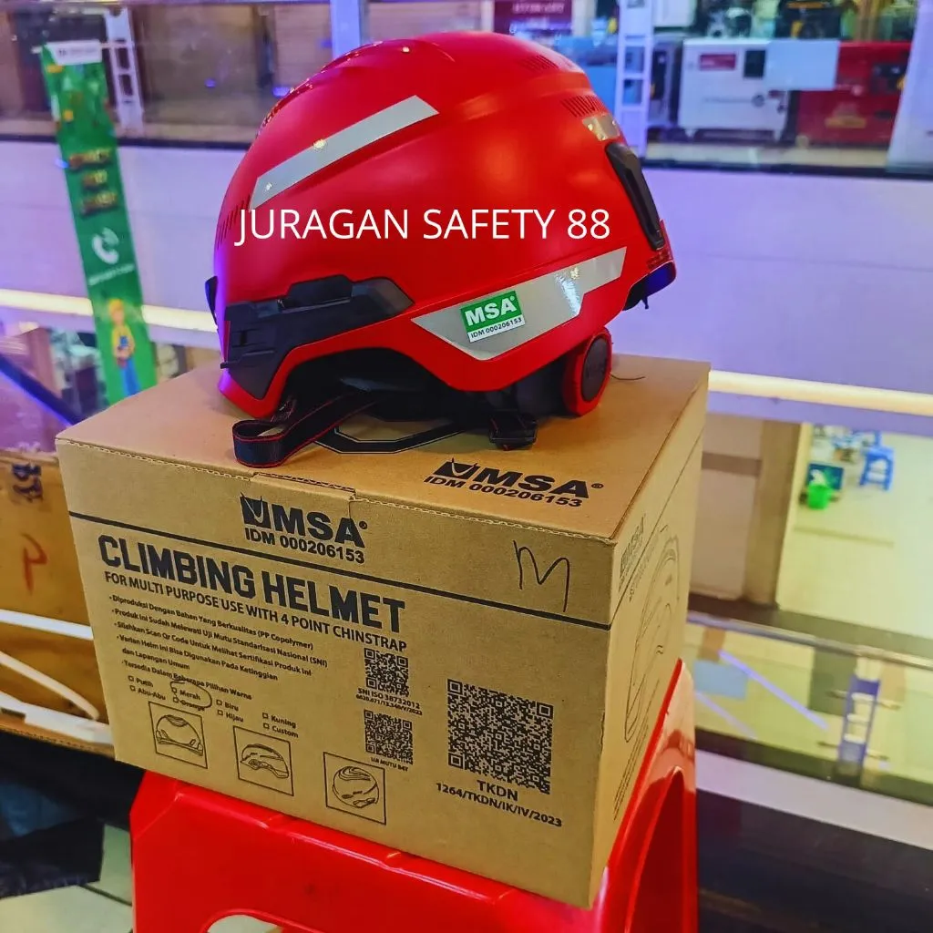 Helm Msa Climbing / Safety Helmet H1 Original Warna Merah