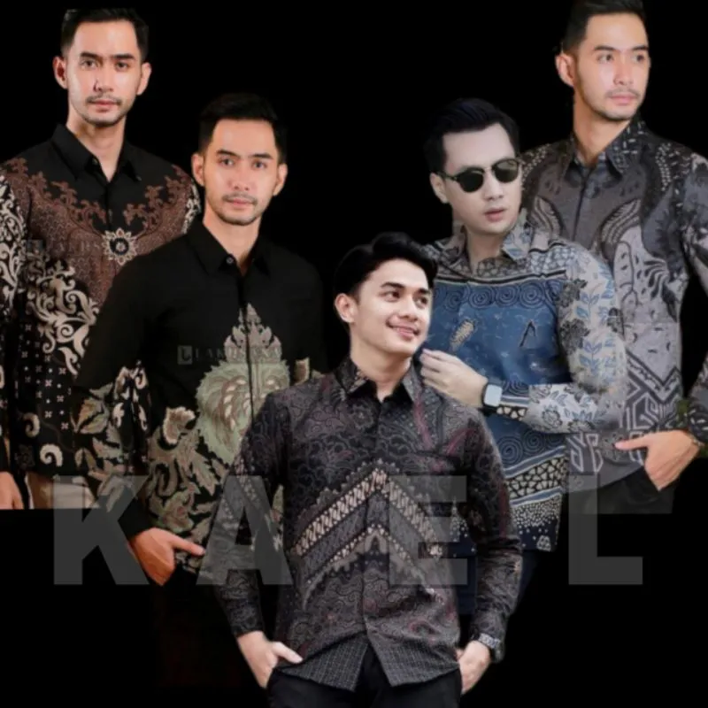 Kemeja Batik Pria PPBTK08 Modern Lengan Panjang Casual Modis Trendy Masa Kini M L XL ASLI PEKALONGAN