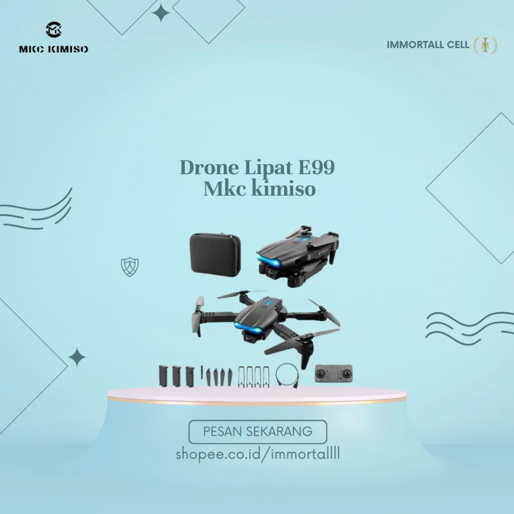 Smart Drone E99 HD Dual Camera Shoot Original Indoor Outdoor Dngn Kamera HD Drone Wi, IMMORTALL CELL