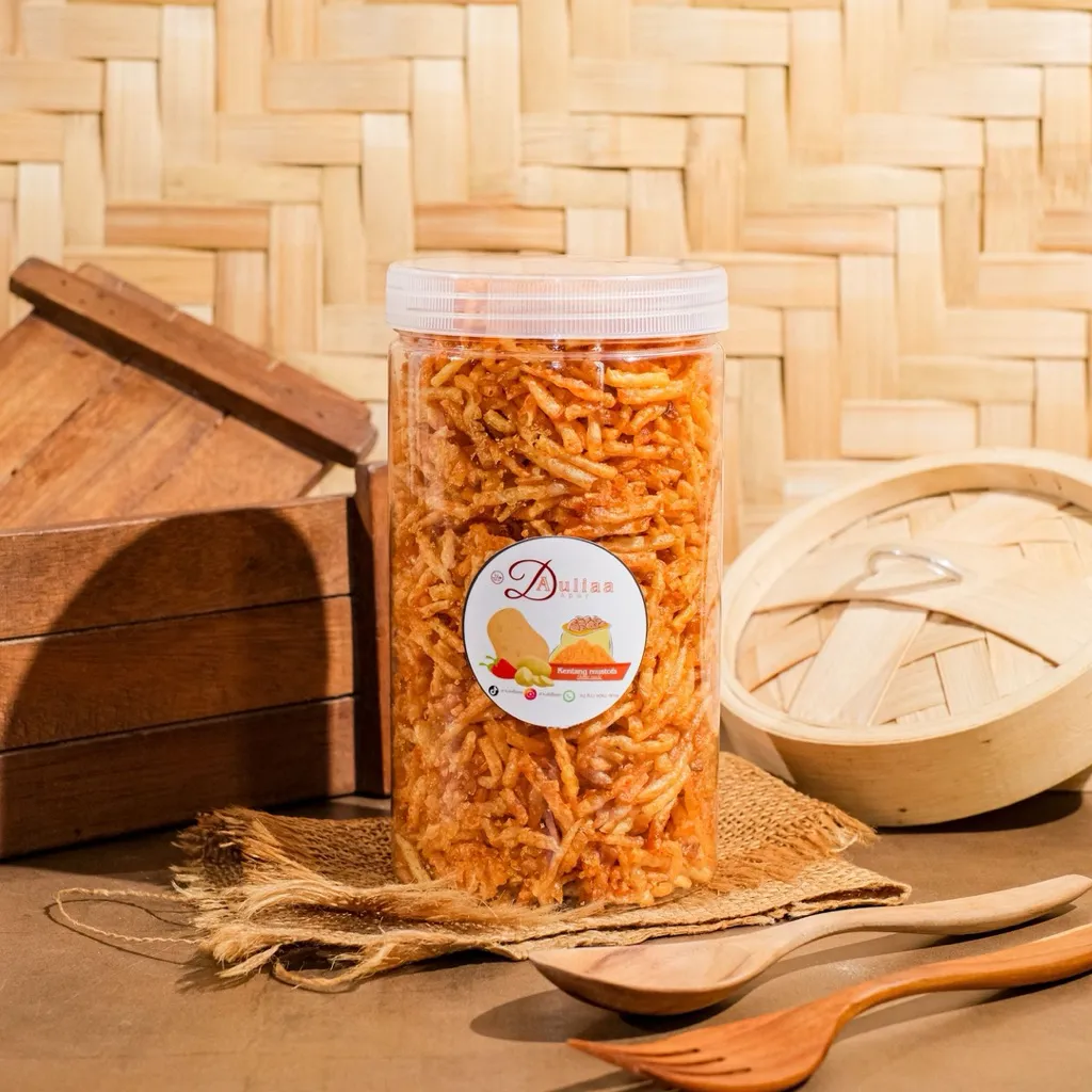 Kentang mustofa DapurAuliaa toples 1000ml mustofa kering pedas manis renyah tanpa campuran SMG
