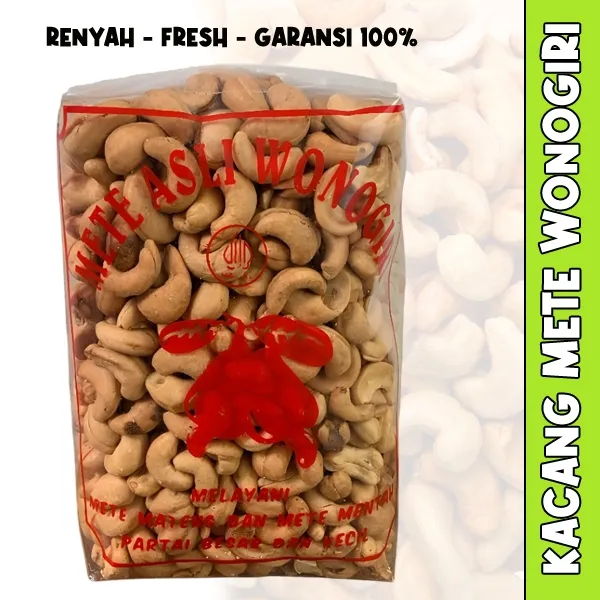 Kacang Mete Panggang Mede Goreng Utuh Super Patahan Menir Rasa Bawang Enak Gurih Renyah