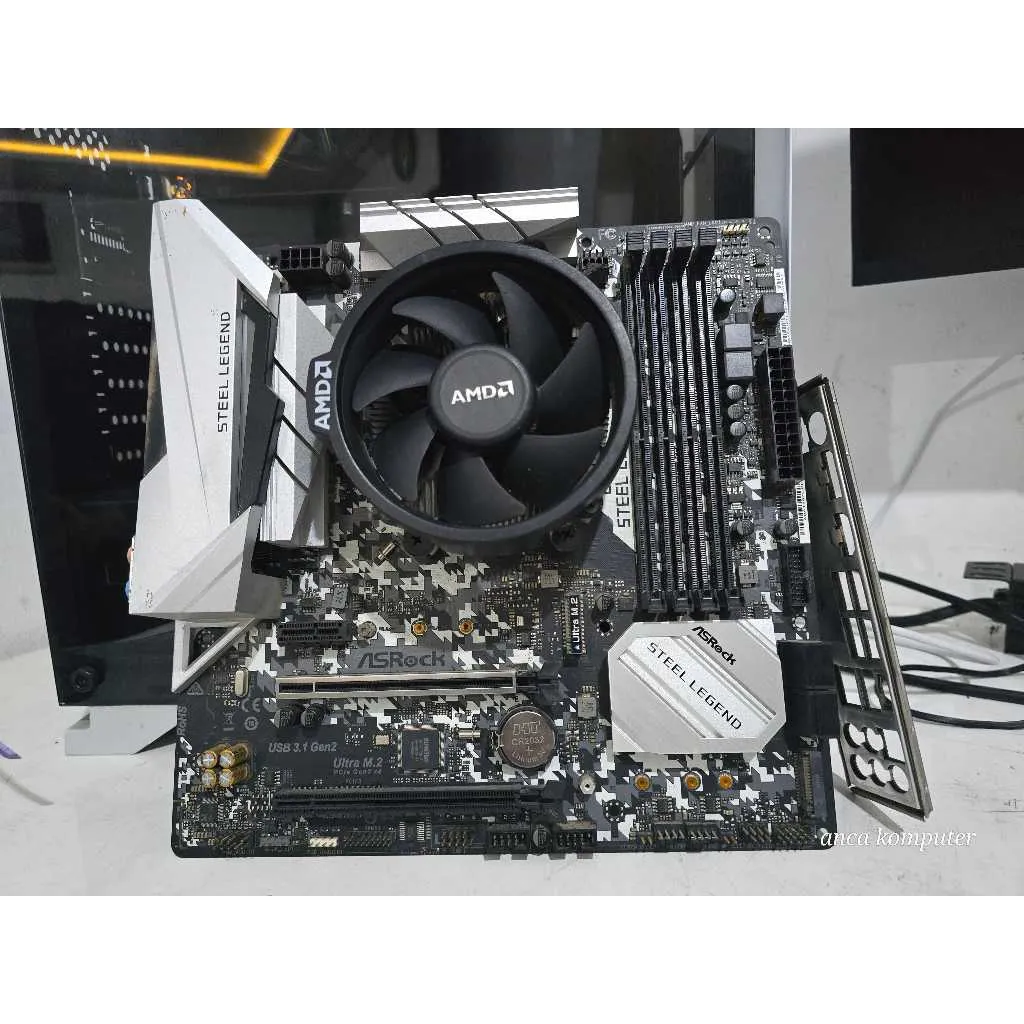 PAKETAN MOTHERBOARD ASUS / MSI / ASROCK B450 + RYZEN 7 5700GB FREE COOLER CPU