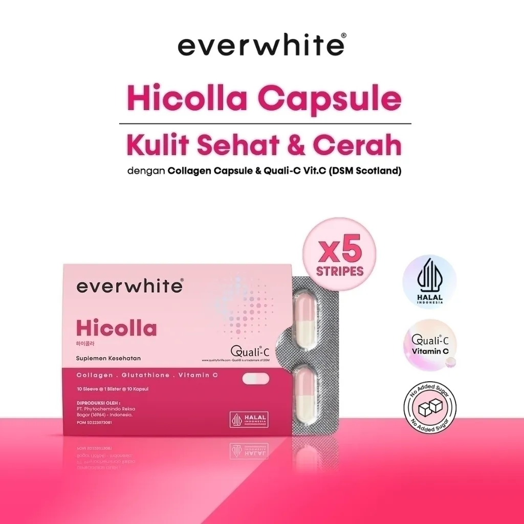 Everwhite Hicolla Kapsul Minuman Kolagen Pencerah Kulit - Collagen Kapsul Collagen Drink