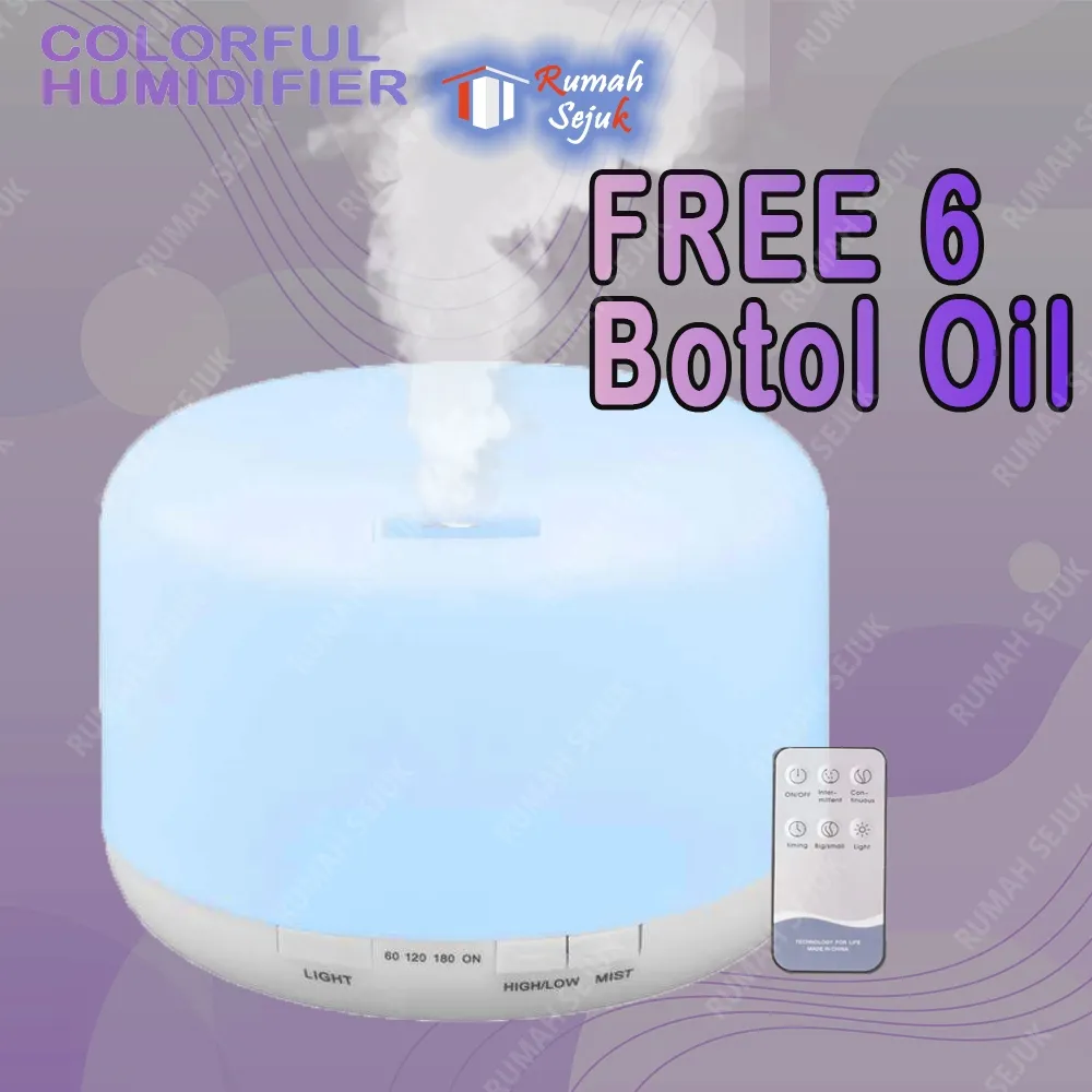 HUmidifier Diffuser Lampu Tidur Pengharum Aromaterapi Difuser Difusser Humadifier Free Essential Oil