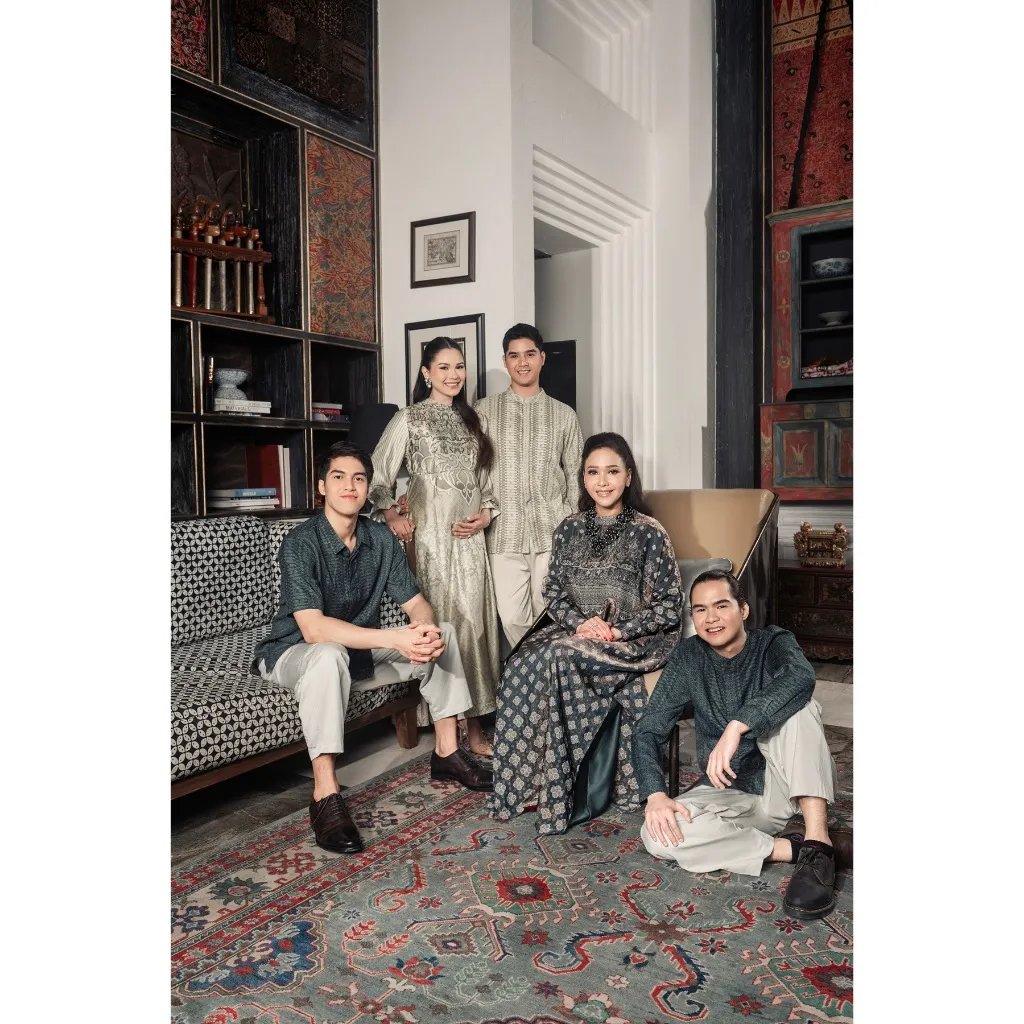Geulis.id MEGABENTALA SERIES EMERALD / SARIMBIT LEBARAN / BAJU LEBARAN / FAMILY SET