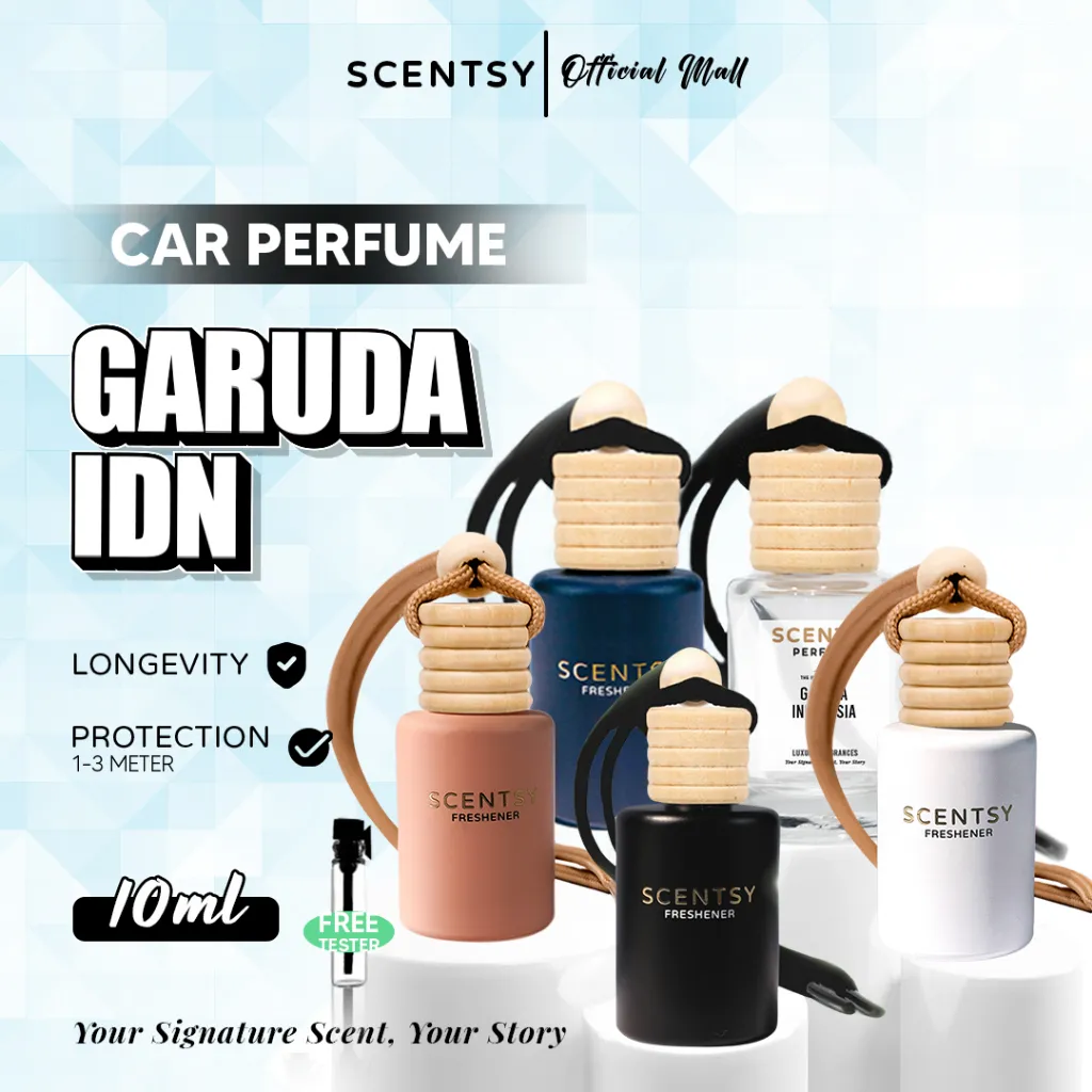 SCENTSY Parfum Mobil GARUDA IDN Pengharum Anti Mual 10ml Pewangi Ruangan Kantor Toilet Kamar tidur Lemari Inspired by Fragrance Aroma Terapi Mewah Parfum Gantung Capit Jepit AC Aksesoris Mobil