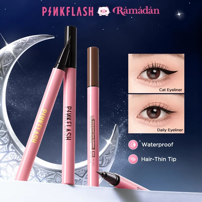 PINKFLASH Liquid Eyeliner High Pigmented Long Lasting Waterproof Black
