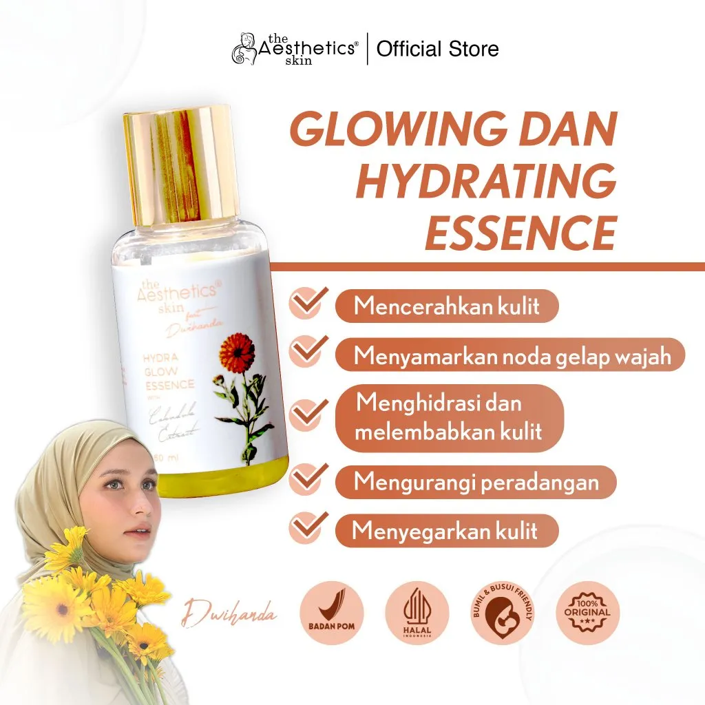 The Aesthetics Skin x Dwihanda LYF Hydra Glow Essence 60ml | Glowing & Hydrating Essence | Melembapkan & Mencerahkan Kulit