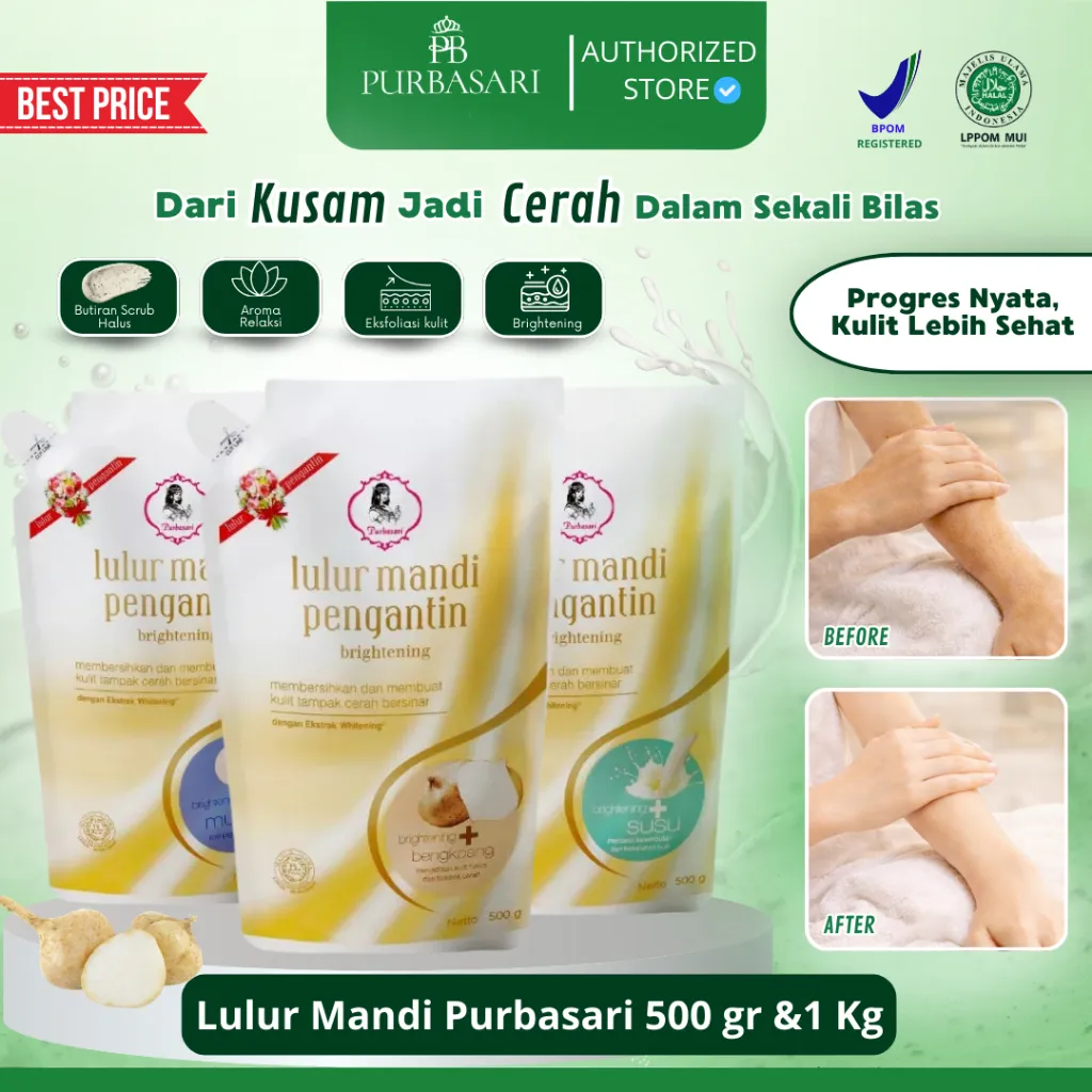 Purbasari Lulur Mandi Pengantin 500 gram & 1 Kg