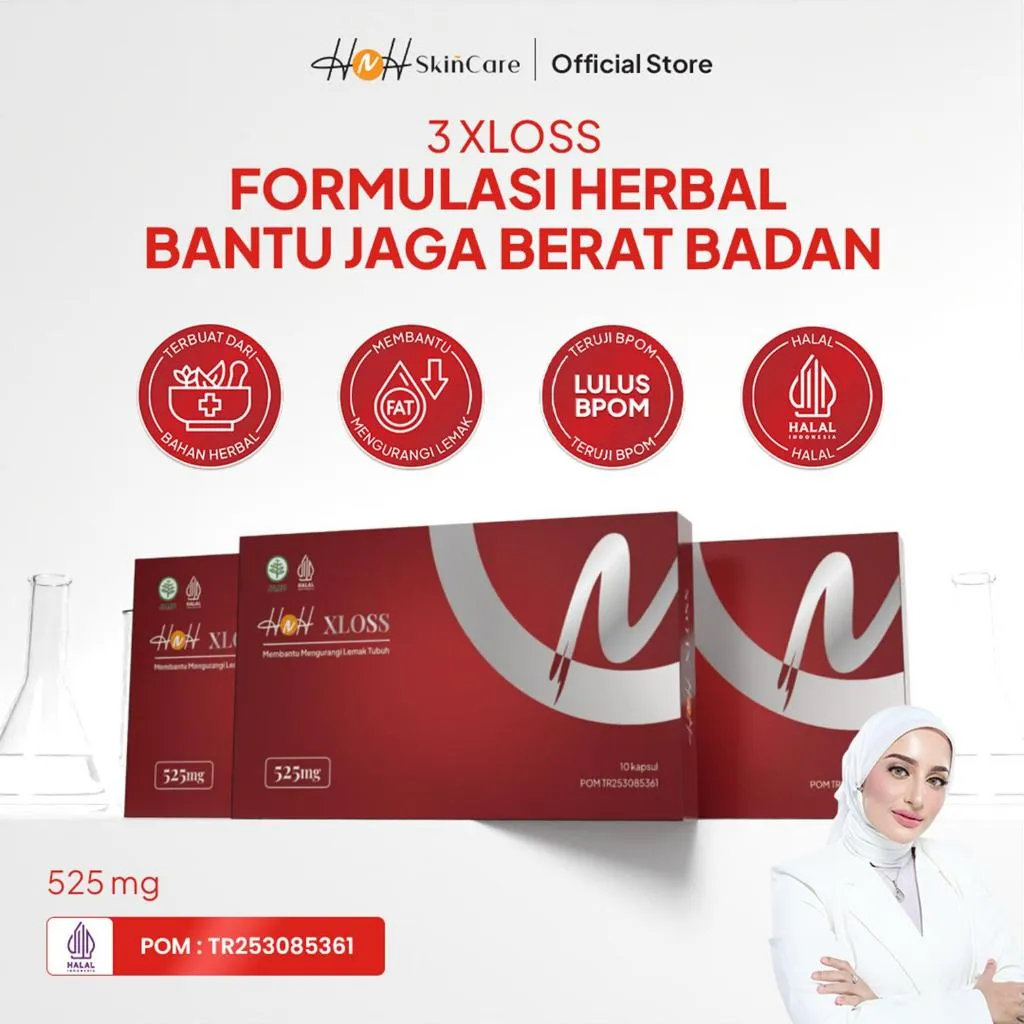 HNH Skincare | Xloss | Kapsul Diet BPOM | Suplemen Herbal Bantu Membakar Lemak