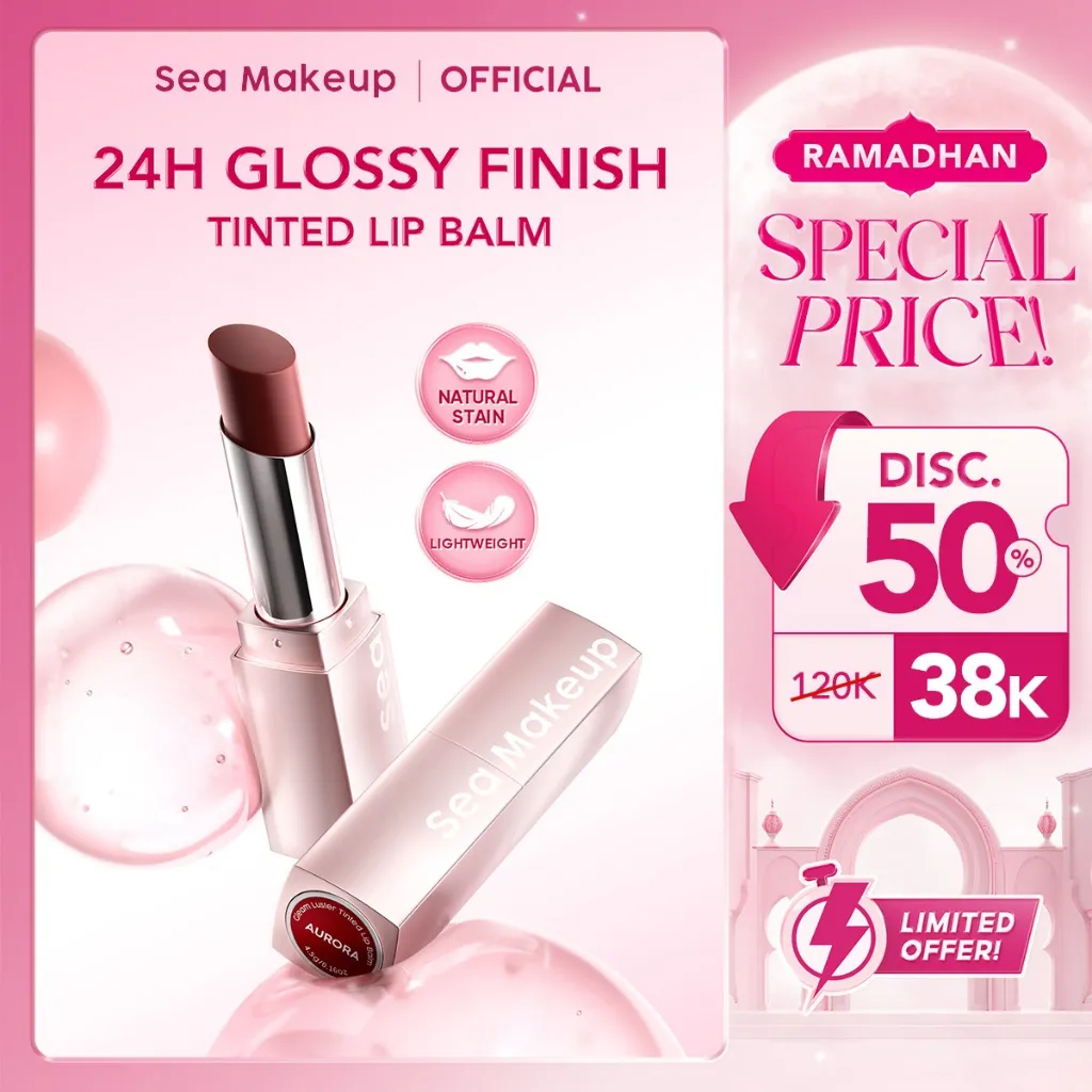 [SPECIAL PRICE] Sea Makeup Tinted Lip Balm – Melembapkan, Cover Bibir Gelap, Ringan & Tahan 24 Jam dengan Almond & Jojoba Oil Tinted Lip Balm Lembab Tahan Lama Seharian Kilau Sehat Nyaman Glow Kilau Bibir Hitam Menjadi Cerah Lip Care