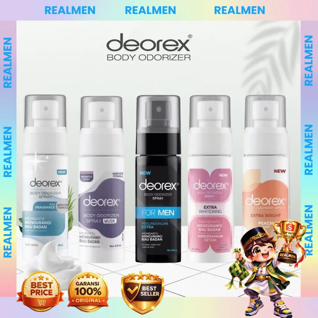 Deorex New Body Odorizer Spray Menghilangkan Bau Badan 60ml | BPOM