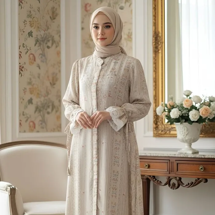 Humaira Gamis Eid Series Dress Wanita Muslimah Busui Bahan Jaguar Premium Adem dan Lembut