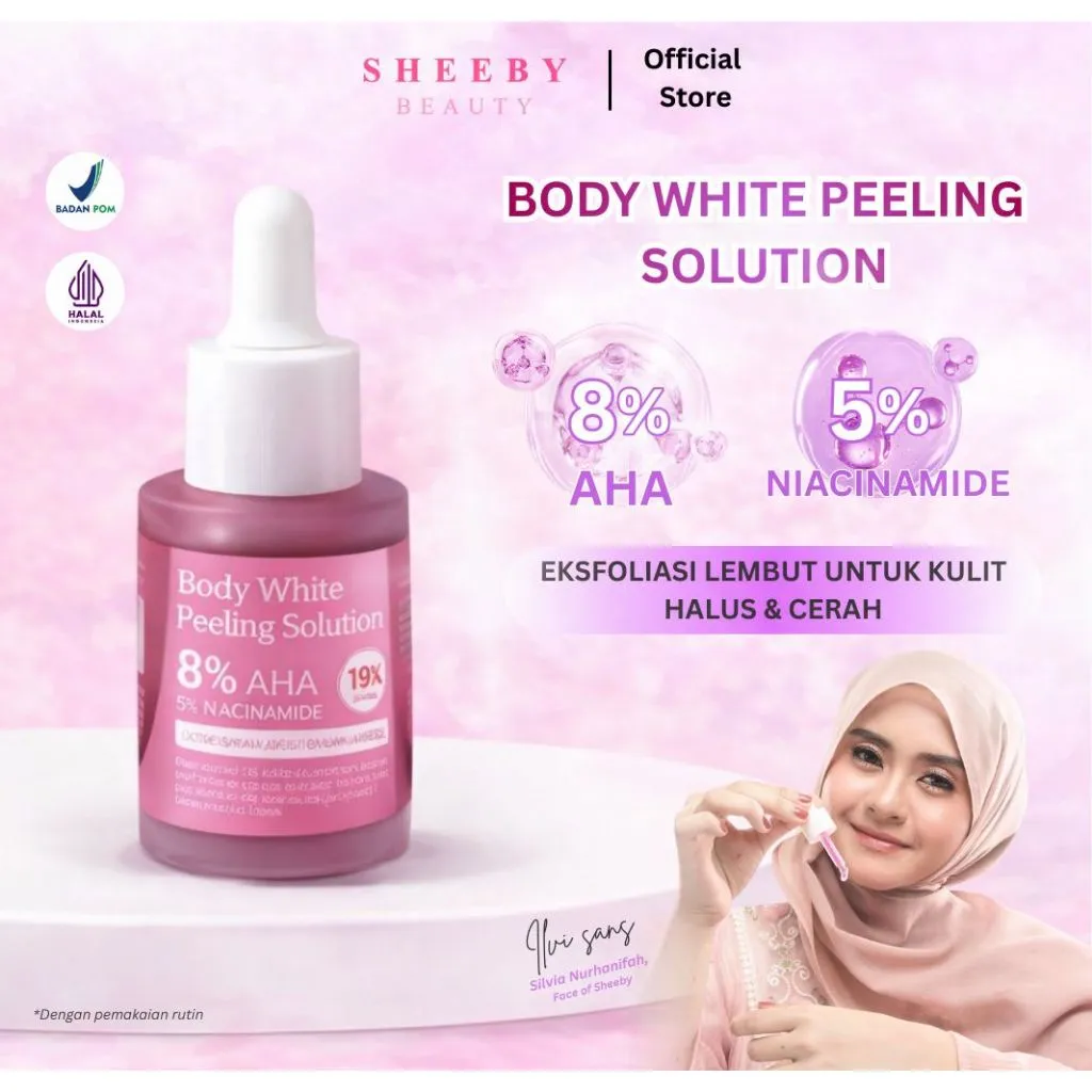 [SCOSME] Body White Peeling Solution – 8% AHA + Niacinamide | Eksfoliasi, Cerahkan & Haluskan Kulit Exfoliating Perawatan Tubuh Mencerahkan Memutihkan Pencerah