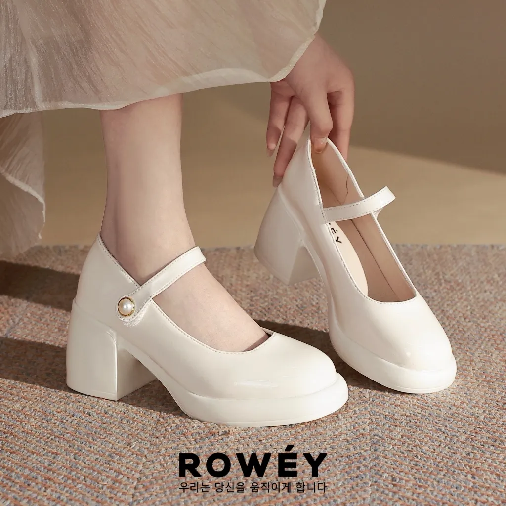 Rowey Sepatu Heels Wanita Mary Jane Zhen Bead Heels Lucy