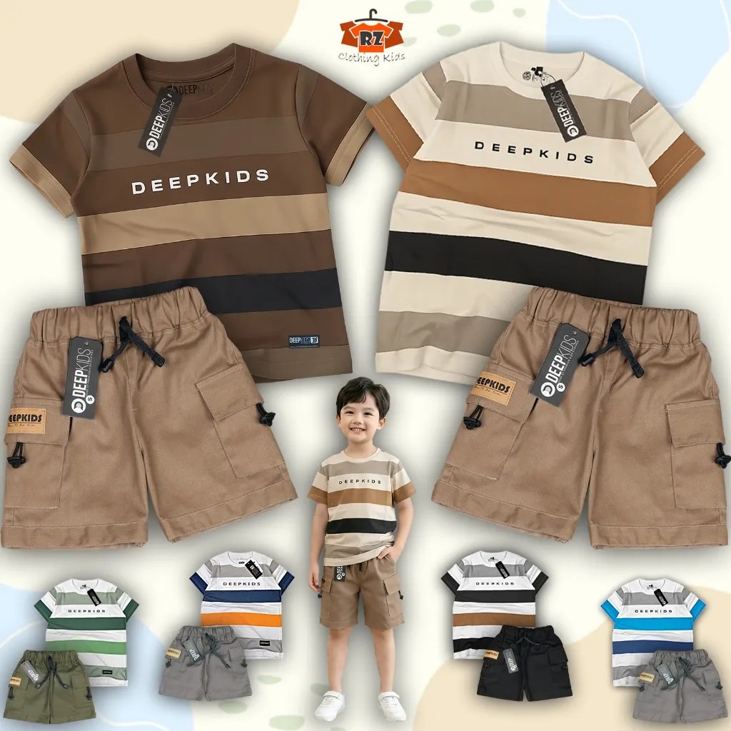 Setelan Anak Laki Laki Distro Usia 1-12 Tahun Bahan Cotton 24s & Chinos Premium Fullprint Bright Series
