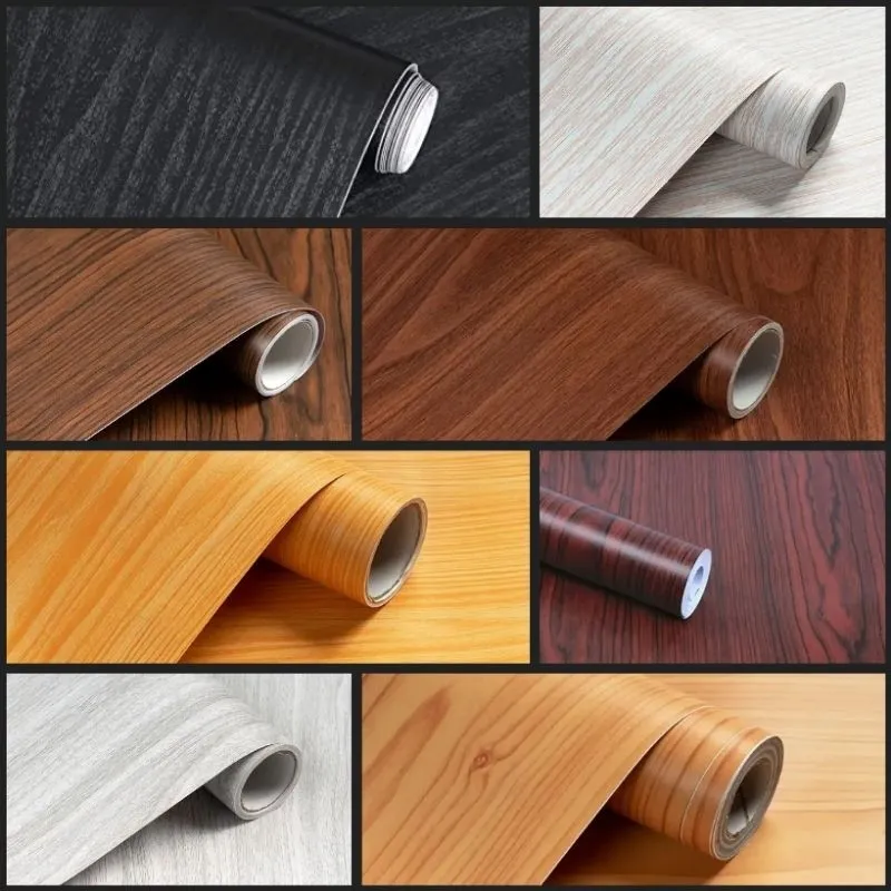 WALLPAPER STICKER DINDING MOTIF KAYU COCOK UNTUK RUANG TAMU,KAMAR TIDUR, FURNITURE 45cmx8 m