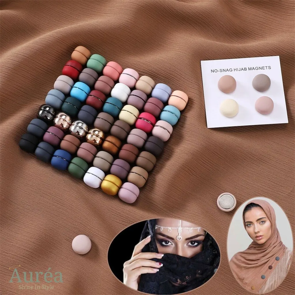Pin Bros Magnetic Magnet Klip Hijab Brooch Aksesori Elegan Untuk Muslim