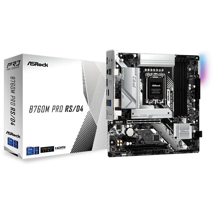 ASROCK B760M PRO RS/D4 (Intel LGA 1700, Gen12, Gen13)