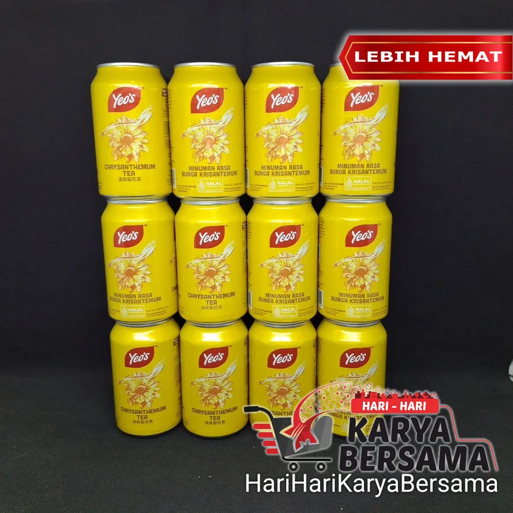 MINUMAN RINGAN TEH BUNGA YEO'S CHRYSANTHEMUM TEA PER PACK ISI 12 PCS X 300ML