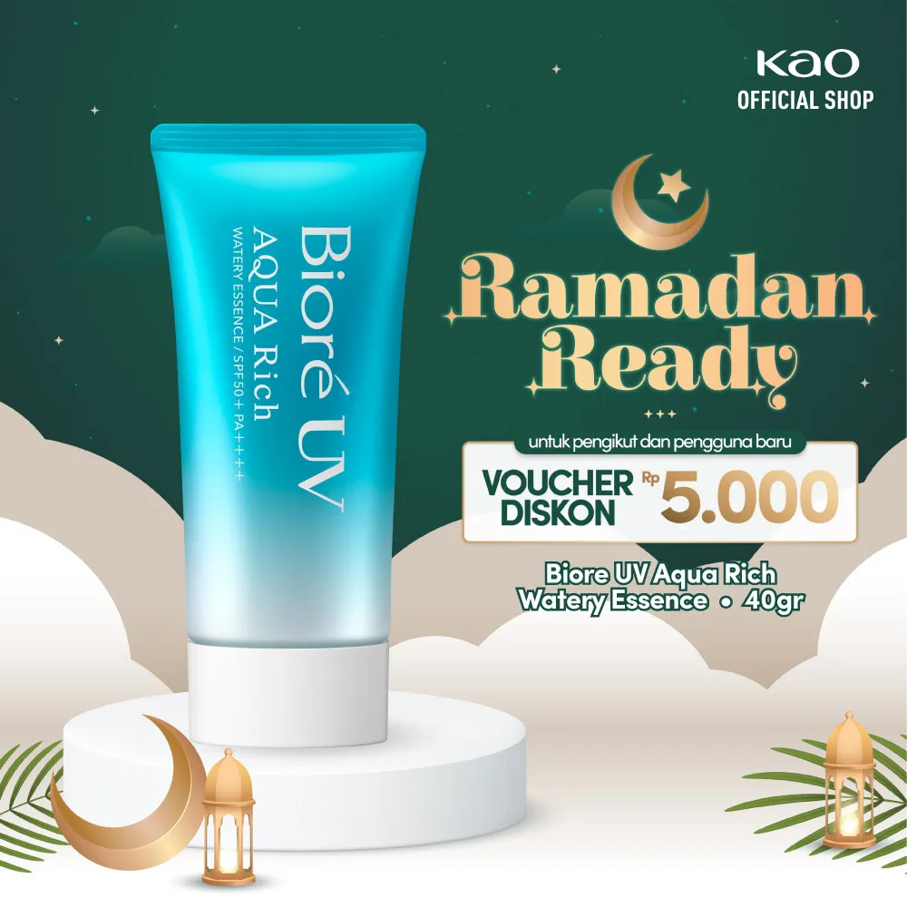 Biore UV Aqua Rich Skincare Sunscreen Waterproof Double UV Filter Watery Essence 40GR