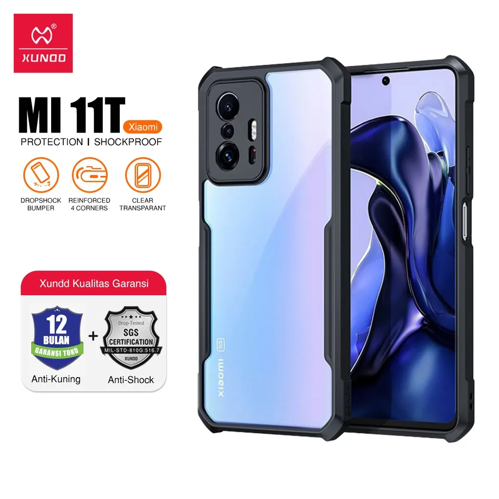 XUNDD Case Untuk xiaomi 11T Pro / xiaomi 11T 6.67 inch Case Shockproof Slim Transparan Casing Belakang / dengan Perlindungan Kamera / Bingkai Bumper TPU Lembut Tahan Guncangan / Airbag Case / Anti Crack Case