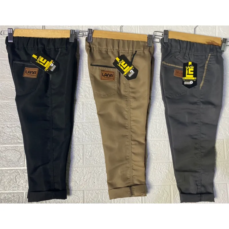 100 rb 3 pcs celana chinos anak panjang 1-12 tahun kain twill stretch premium