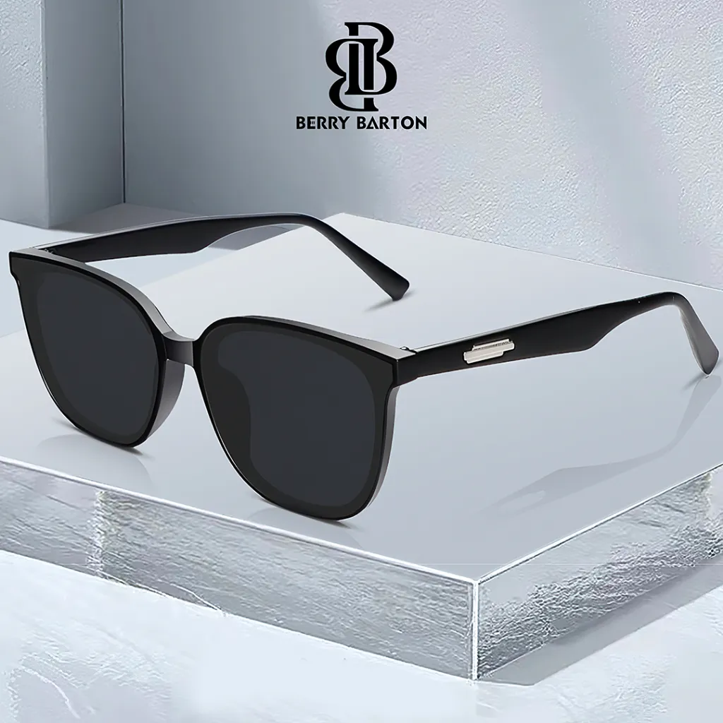 Berrybarton - Kacamata Hitam Retro Cat Eye PC Outdoor Sunglasses Anti UV Wanita 666