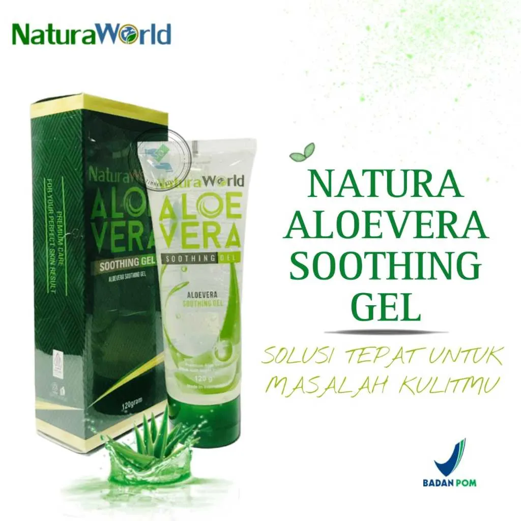 ALOEVERA BY NATURAWORLD / NATURA ALOE VERA SOOTHING GEL PELEMBAB WAJAH 120 ML BPOM