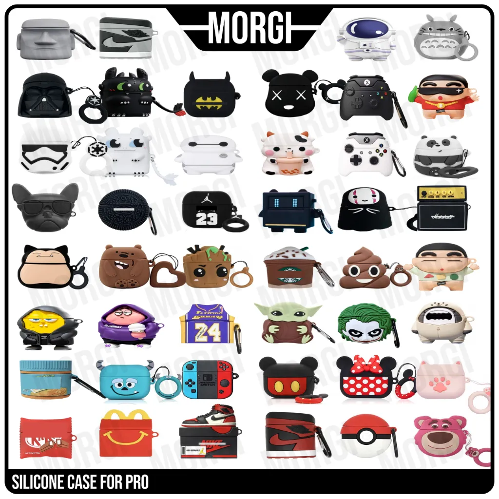 Case Airpods Pro Premium Lucu 3D Hitam Airpro Gen 2 Karakter Toothless Softcase Soft