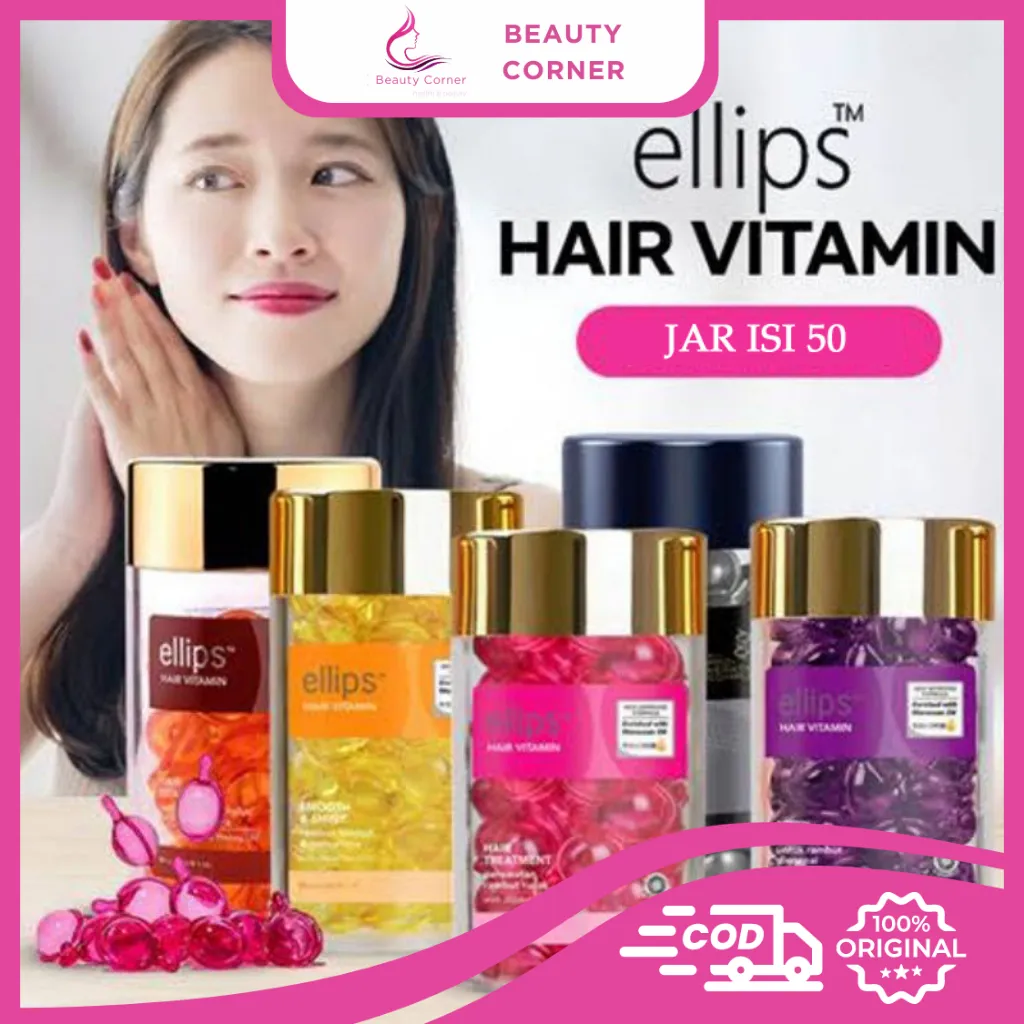 Ellips Hair Vitamin Jar isi 50 butir dengan Moroccan Oil