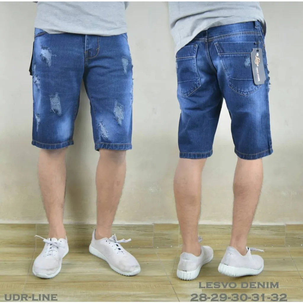 Celana Jeans Pendek Sobek pria - Rykza fashion