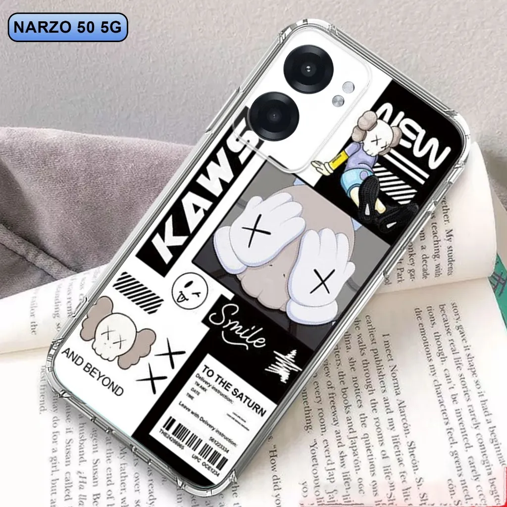 Softcase REALME NARZO 50 5G - Clear Case REALME 50 5G  ( WALPAPER ) - Anticrack - Case Bening Hp Terbaru