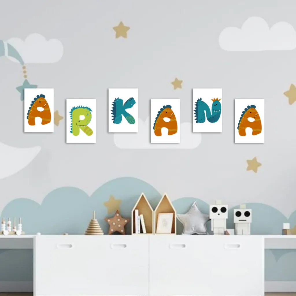 Hiasan Dinding Dekorasi Kamar Huruf Alfabet Wall Decor Aesthetic | Hiasan Dinding Edukatif Nama Anak