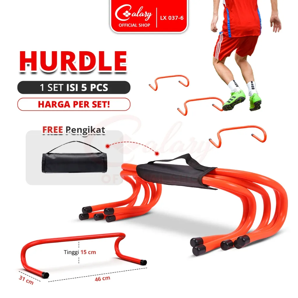 CALARY Hurdle Training Agility Tiang Latihan Loncat Lari Atlit Sepak Bola Training 037-6