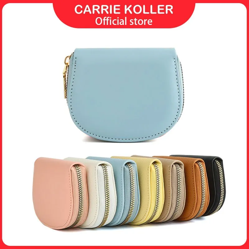 Carrie Koller Dompet Kartu Wanita Card Holder Women's Zip Wallets