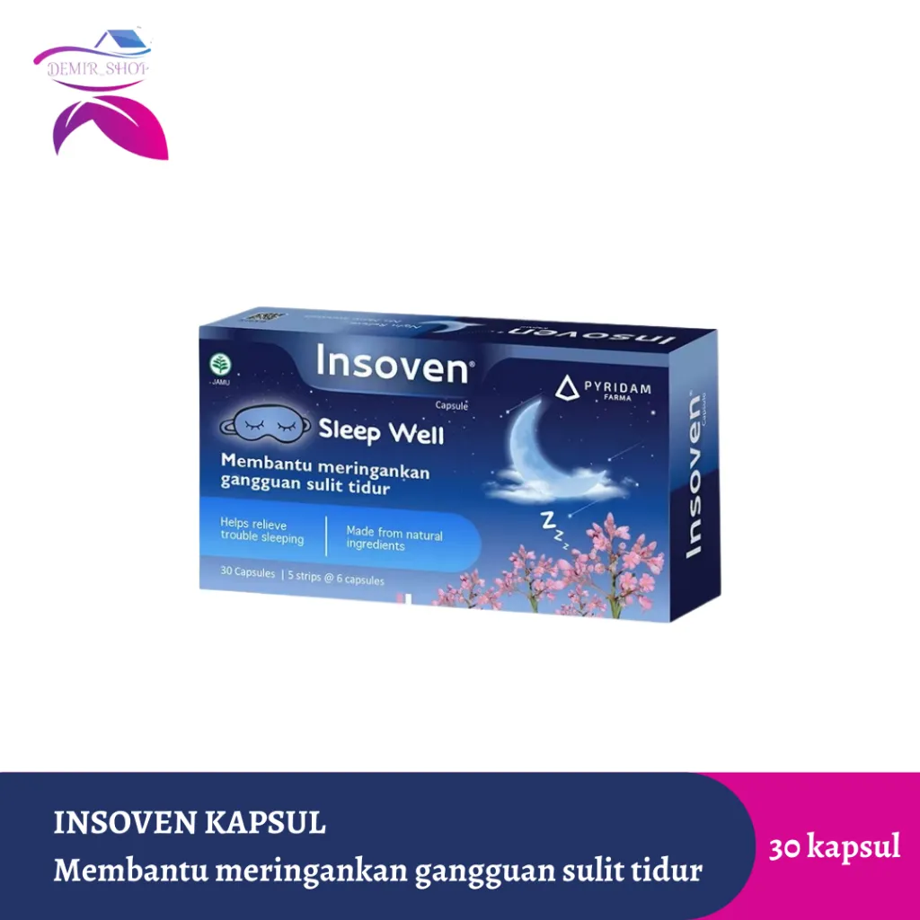 Insoven Sleep Well Box 30 Kapsul / Membantu Meringankan Gangguan Sulit Tidur